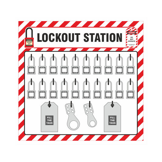 ZING Lockout Station Shadow Board, 20 Padlock - official Zing product image 1