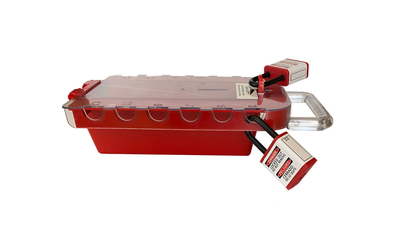 ZING Group Lockout Box, 13-Hole With Clear Lid, Plastic - official Zing product image 3