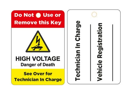ZING Ev Key Technician Tags, 50Mm X 70Mm, 10/Pk - official Zing product image 1