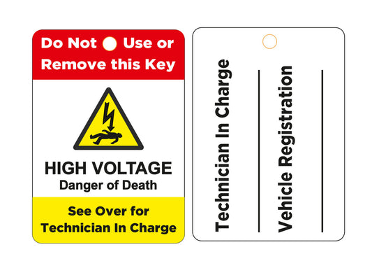 ZING Ev Key Technician Tags, 50Mm X 70Mm, 10/Pk - official Zing product image 1