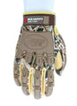 MO100 - ForceFlex® Mechanics Work Gloves - Shadow Grass® Blades® Pattern - Camo Gloves - Breathable Back - Palm Reinforced with D3O® - TPR on Back of Hand for Impact Resistance - Popular Mossy Oak® Camouflage Pattern