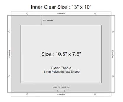 ZING Panel Lockout, Steel With Window And Adhesive Id 13X10"