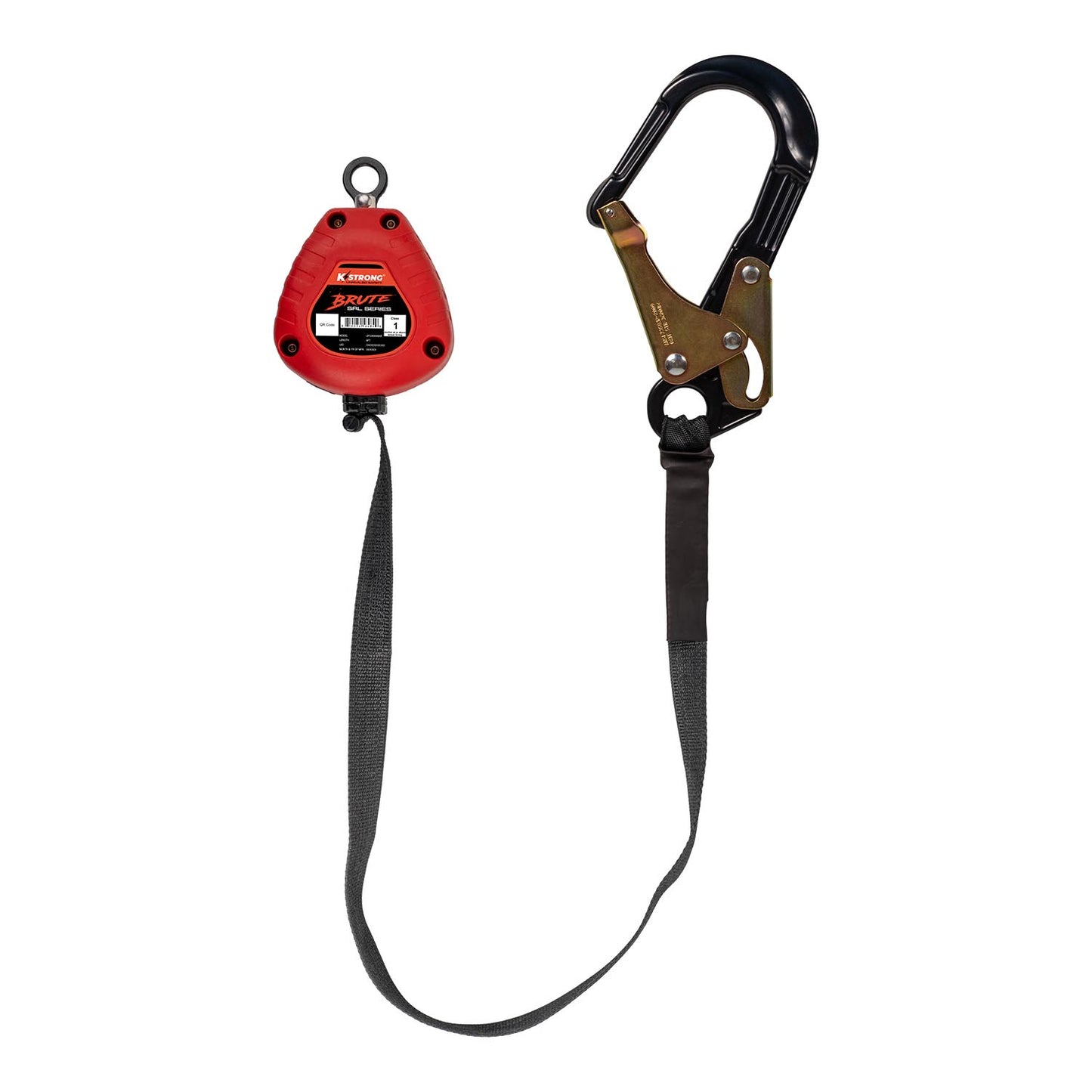 KStrong® BRUTE™ 9 ft. SRL with Hi-Abrasion Resistant Webbing, Aluminum Rebar Hook and Dorsal Connector (ANSI)