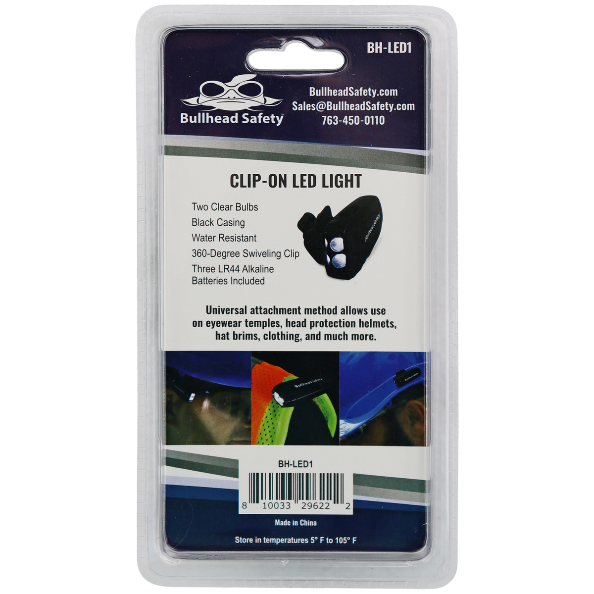 BH-LED1 Clip-On LED Lights - manufacturer detail 6; Pack of 10