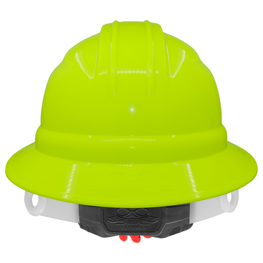 Global Glove GGS HH-F1-YG Bullhead Safety Head Protection High-Visibility Yellow/Green Full Brim Hard Hat