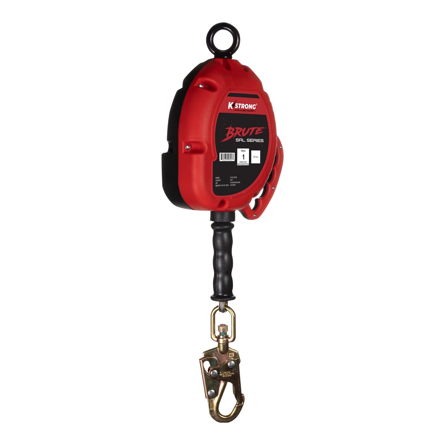KStrong® BRUTE™ 30 ft. Galvanized Steel Cable SRL with Swivel Snap Hook. Includes Installation Carabiner and Tagline (ANSI)