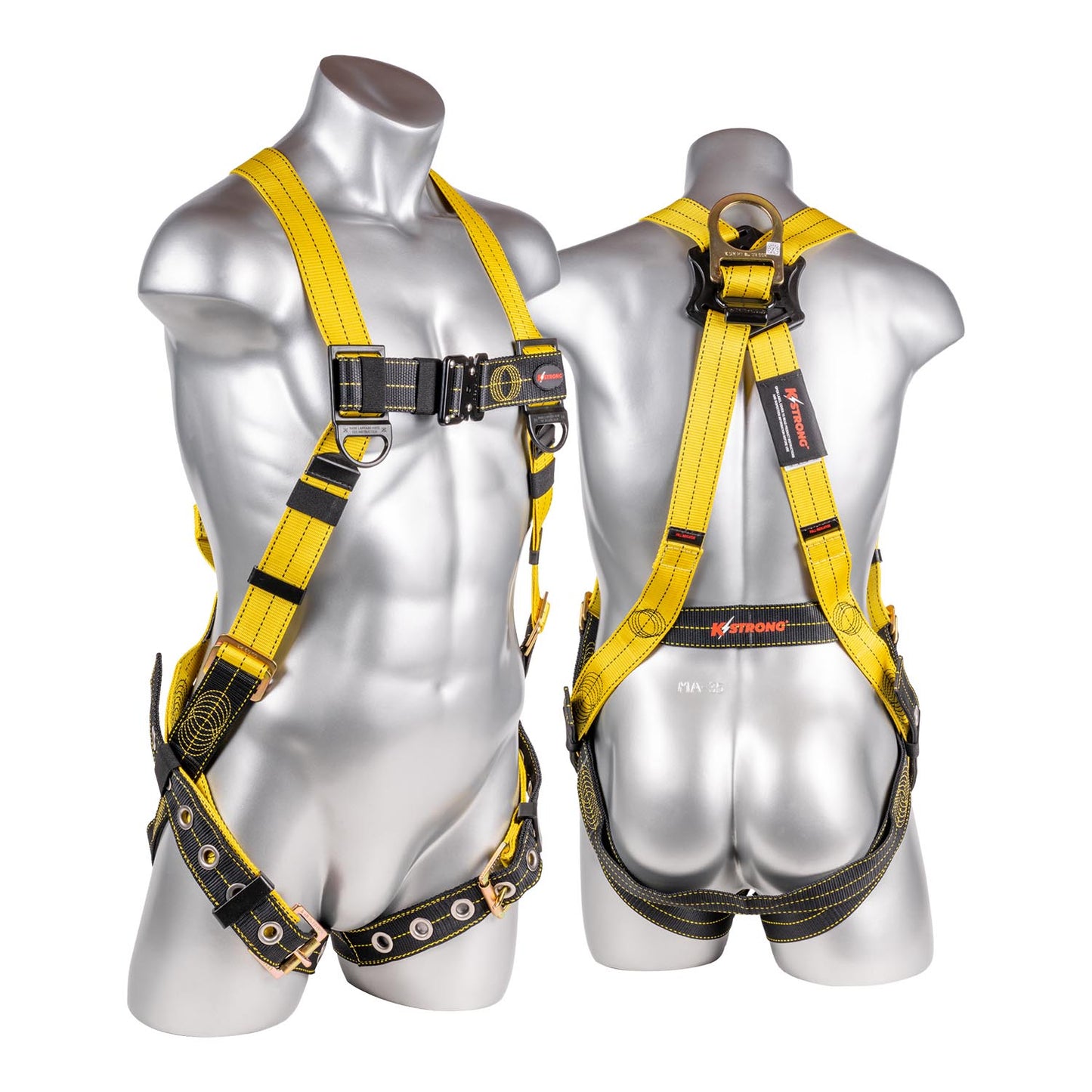 KStrong® Kapture™ Element 5-Point Full Body Harness with Revolta™ Oil and Water Repellent Webbing, 1 Enhanced Dorsal D-ring Plus™, QC Chest, and TB Legs (ANSI)
