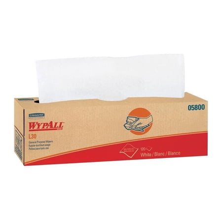 Kimberly-Clark Professional 9.8"X16.4" White Economizer Wipe 1-Ply 100 / B - 05800