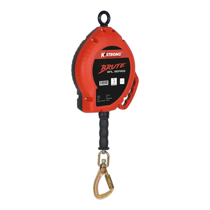 KStrong® BRUTE™ 50 ft. Galvanized Steel Cable SRL with Load Indicating Swivel Locking Carabiner. Includes Installation Carabiner and Tagline (ANSI)