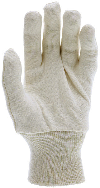 Jersey Work Gloves, Reversible Pattern, 8 oz Cotton, Knit Wrist