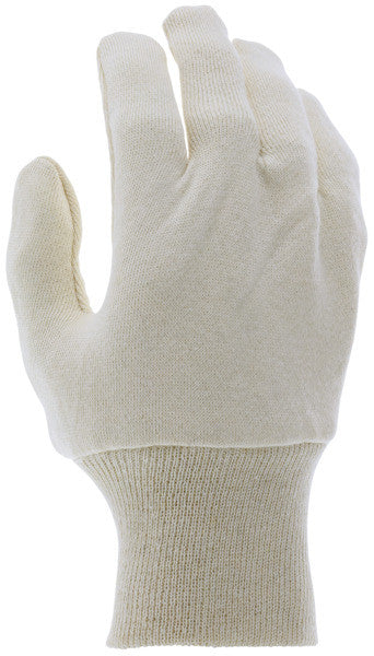 Jersey Work Gloves, Reversible Pattern, 8 oz Cotton, Knit Wrist
