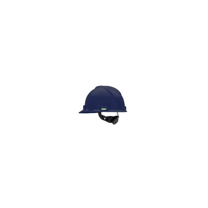 MSA V-Gard® Hard Hat Cap Style - V-Gard Slotted Cap, Dark Blue, w/Fas-Trac III Suspension