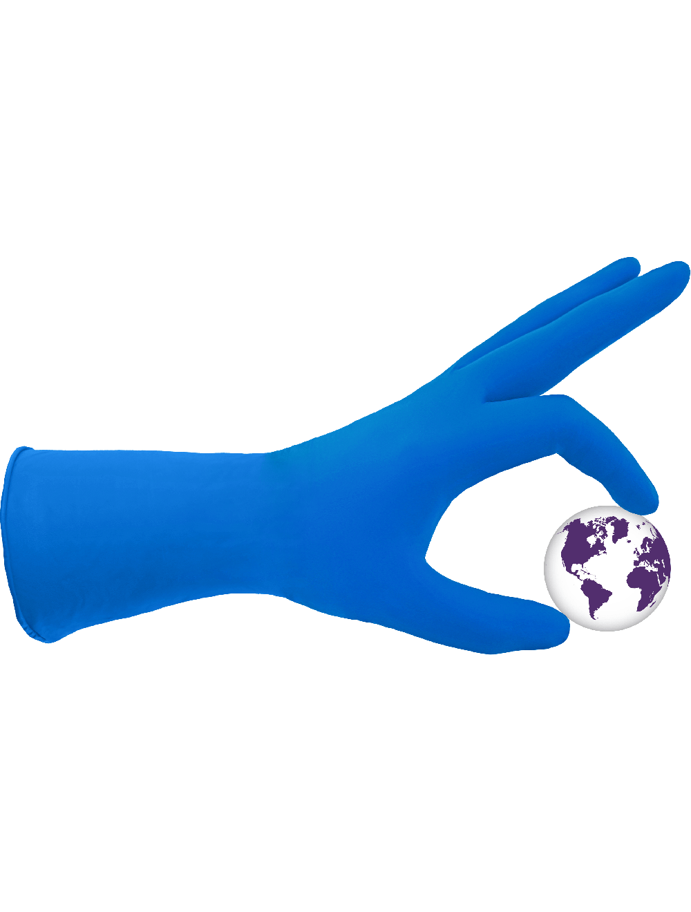 Global Glove - 805PF - Disposable Gloves - nitrile coating - blue