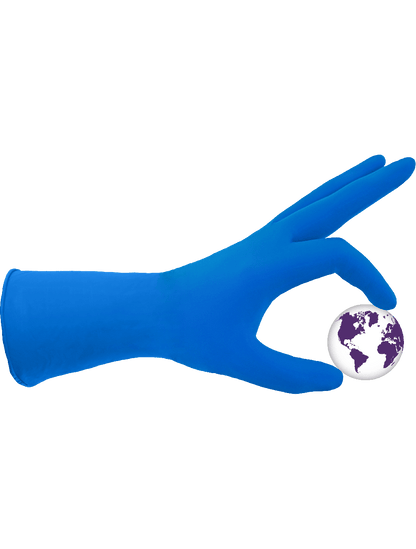 Global Glove - 805PF - Disposable Gloves - nitrile coating - blue