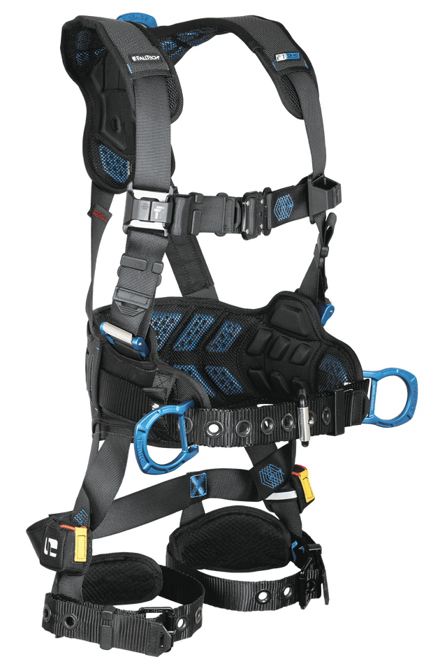 FT-One® 3D Construction Belted Full Body Harness, Tongue Buckle Leg Adjustments