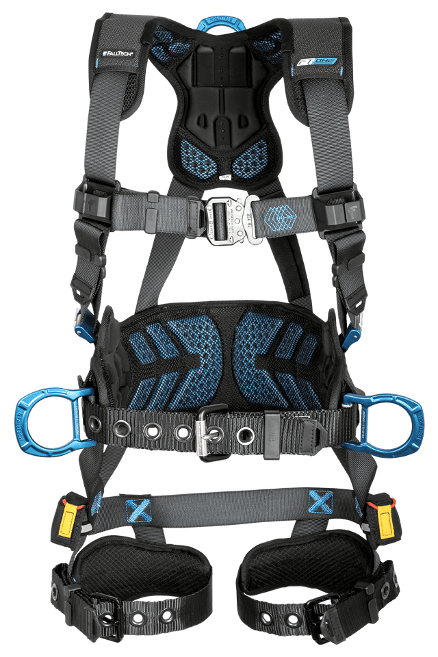 FT-One® 3D Construction Belted Full Body Harness, Tongue Buckle Leg Adjustments