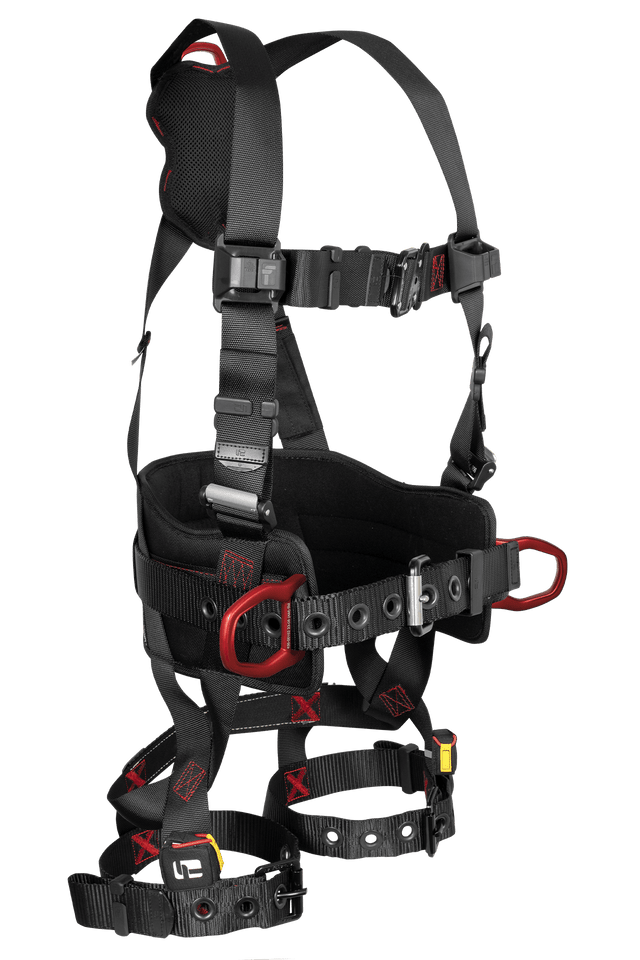 FT-Iron® 3D Construction Belted Full Body Harness, Tongue Buckle Leg Adjustments