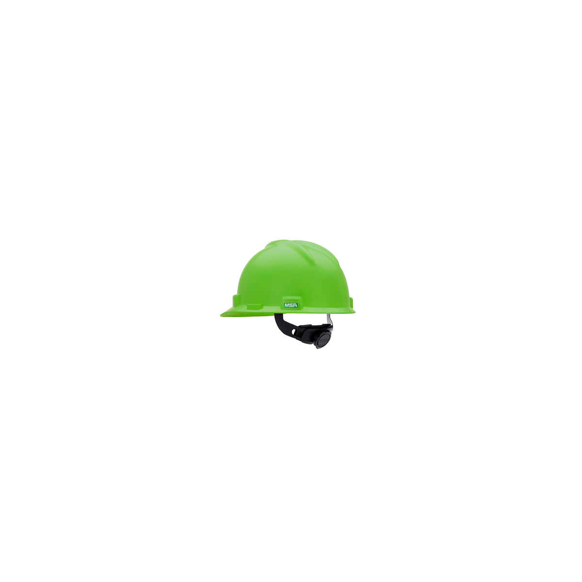 MSA V-Gard® Hard Hat Cap Style - V-Gard Slotted Cap, Bright Lime Green, w/Fas-Trac III Suspension