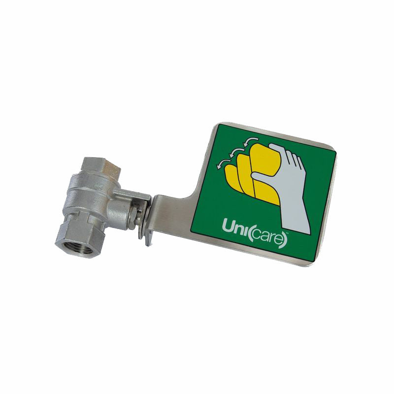 ZING Eyewash Replacement Push Lever Stay Open Valve, 1/2" Stainless Steel - official Zing product image 1