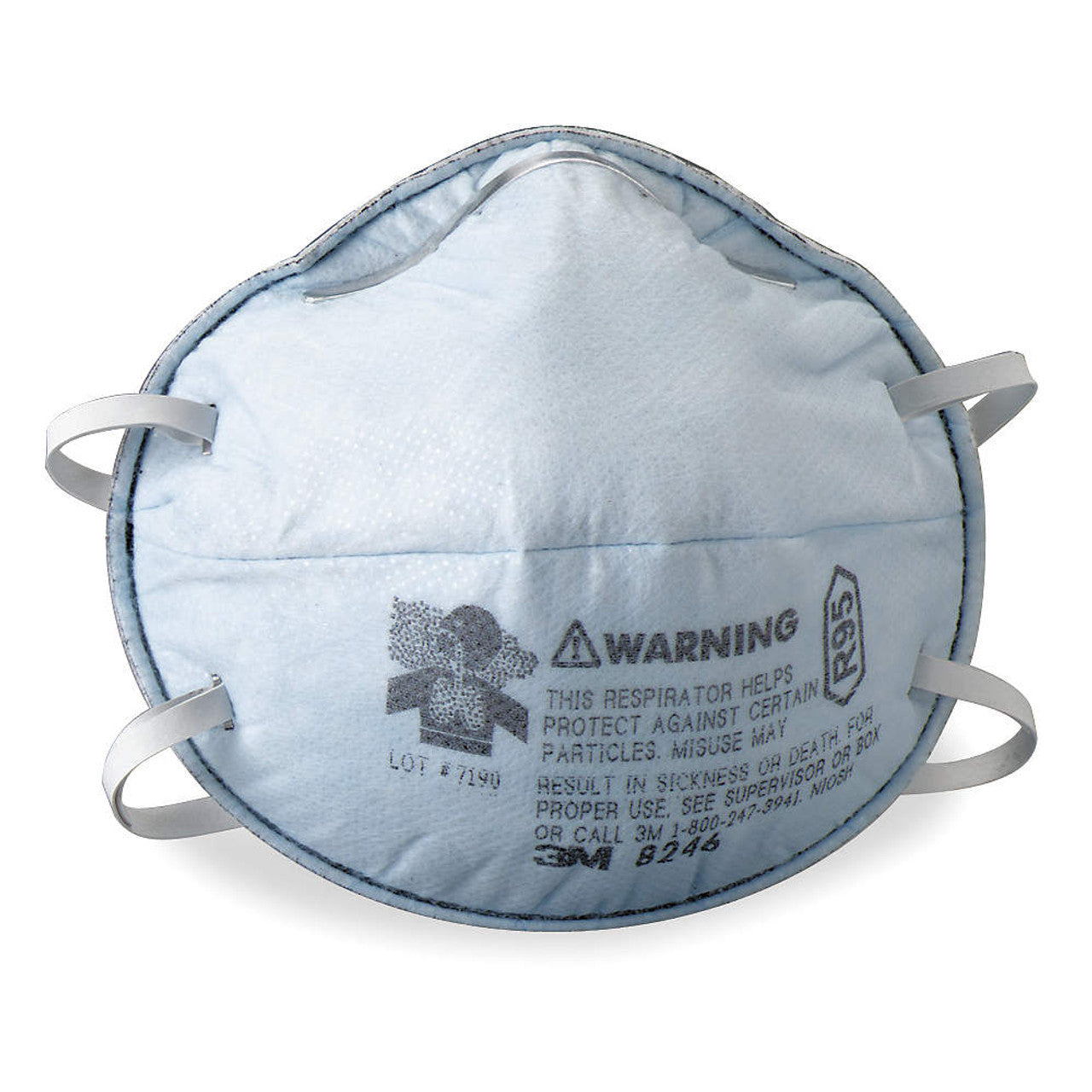 3M™ Particulate Respirator 8246, R95, with Nuisance Level Acid Gas Relief 20 EA / BX