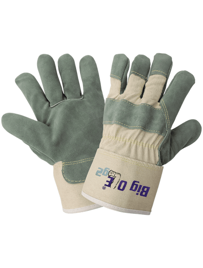 Big Ole® - 2000 - Leather Palm Gloves - rubber coating - green