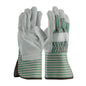 PIP 83-6663 – Regular Grade Split Cowhide Leather Palm Glove with Fabric Back - Rubberized Gauntlet Cuff
