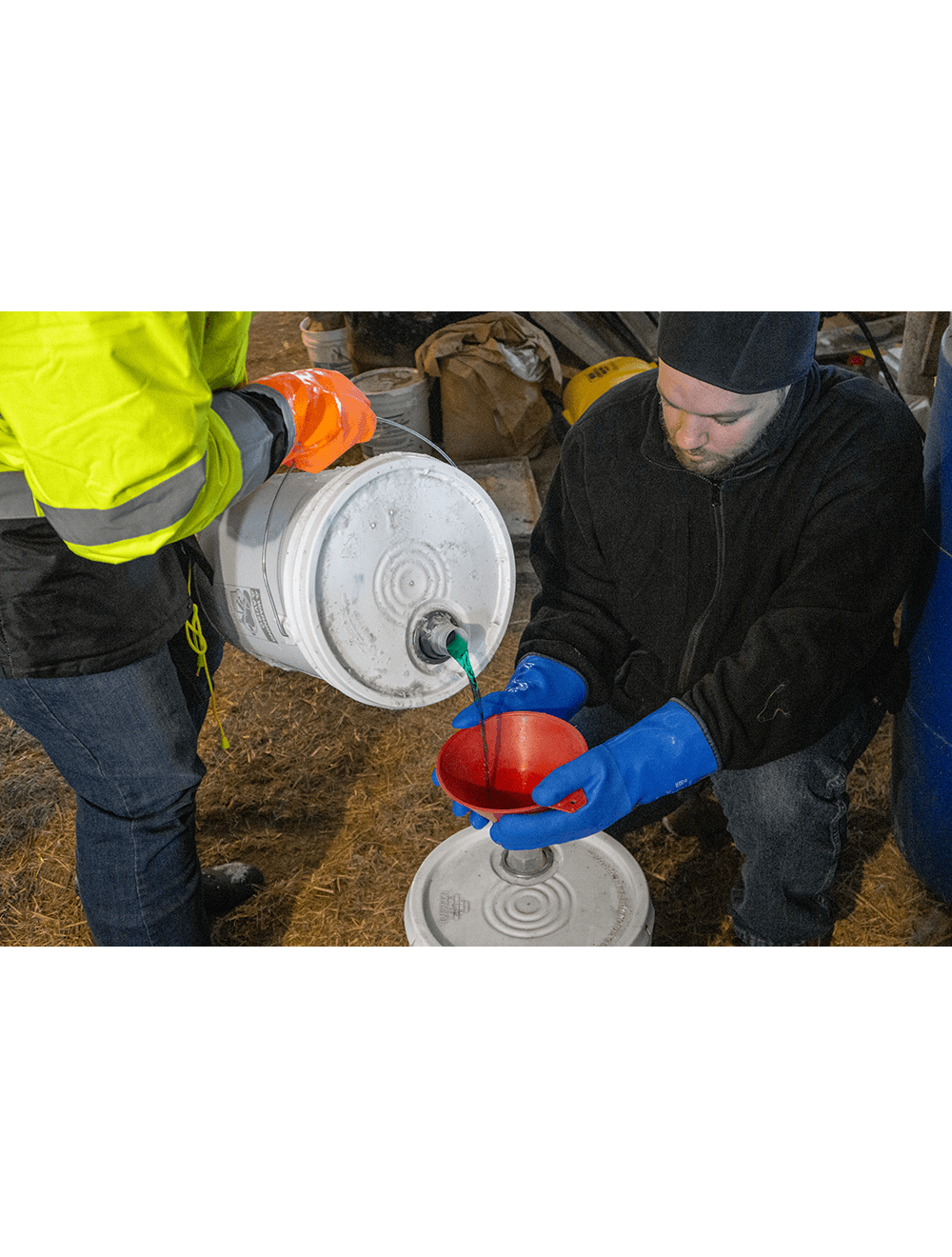 FrogWear® - 8490 - Chemical Handling Gloves - pvc coating - blue