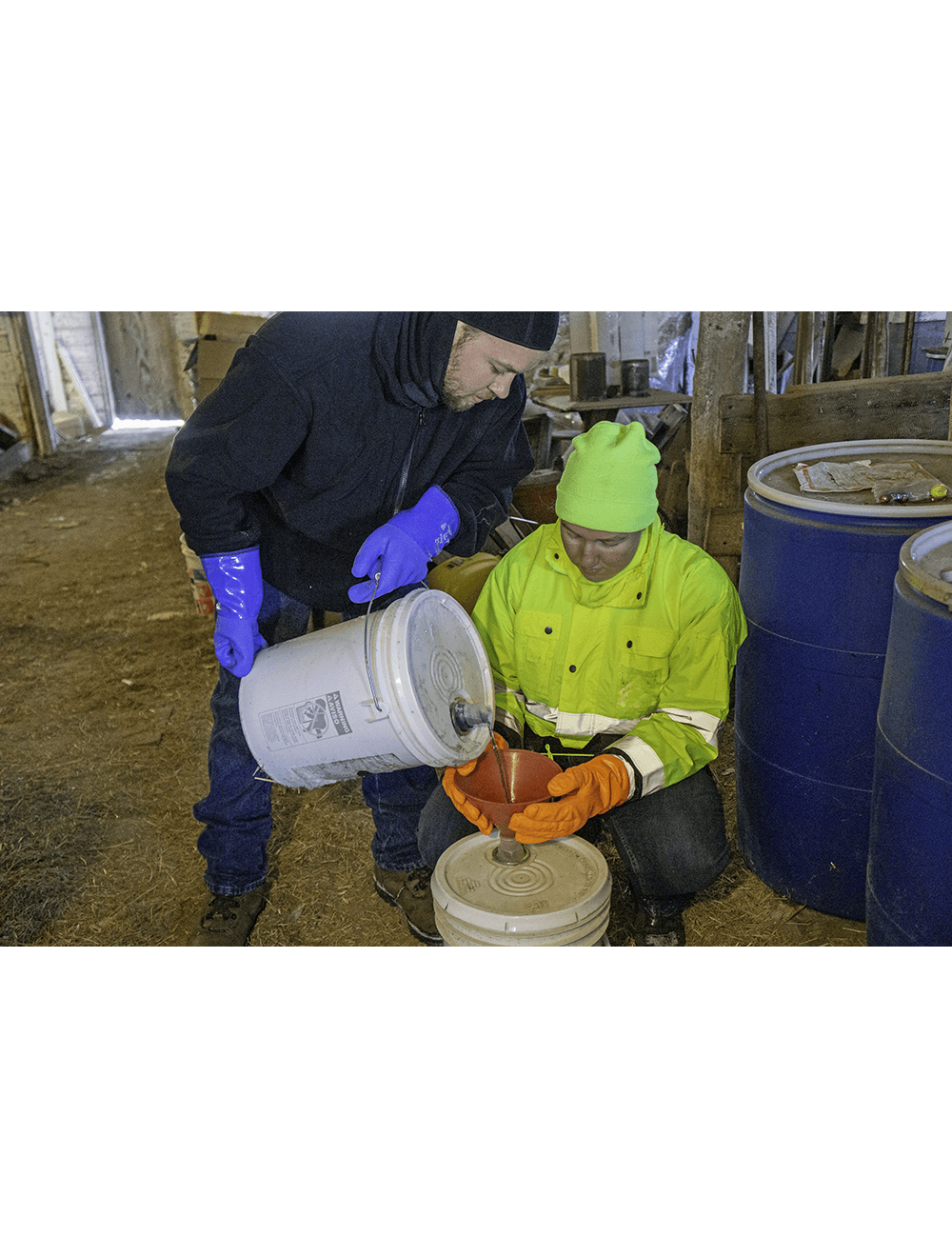 FrogWear® - 8490 - Chemical Handling Gloves - pvc coating - blue