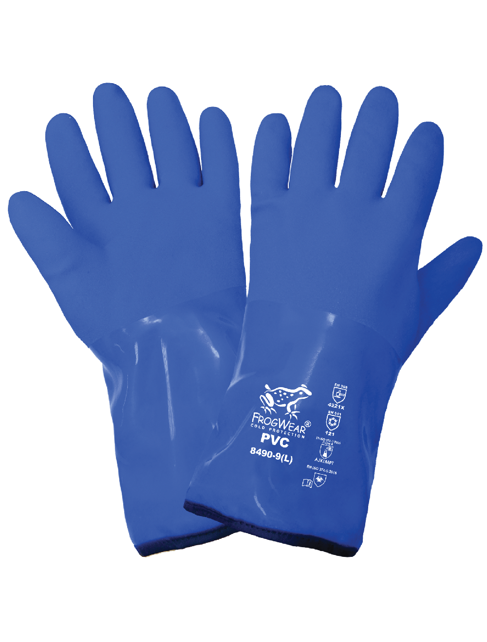 FrogWear® - 8490 - Chemical Handling Gloves - pvc coating - blue