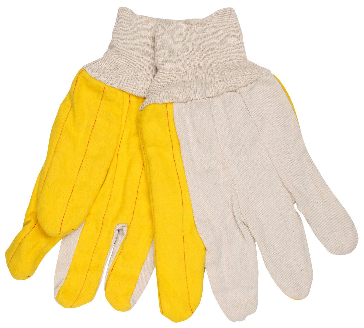 Chore Work Gloves, Canvas Back, Quilted Fleece Palm, Knit Wrist
