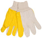 Chore Work Gloves, Canvas Back, Quilted Fleece Palm, Knit Wrist