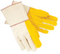 Canvas Chore Gloves, Quilted Fleece Palm, Gauntlet Cuff