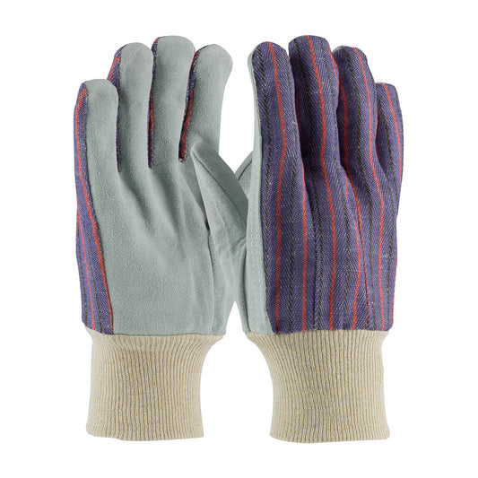 PIP 86-4104 – Regular Grade Split Cowhide Leather Palm Glove with Fabric Back - Men’s