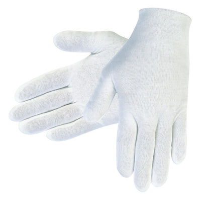 Cotton Lisle Inspector Gloves, Reversible, Unhemmed, Straight Thumb