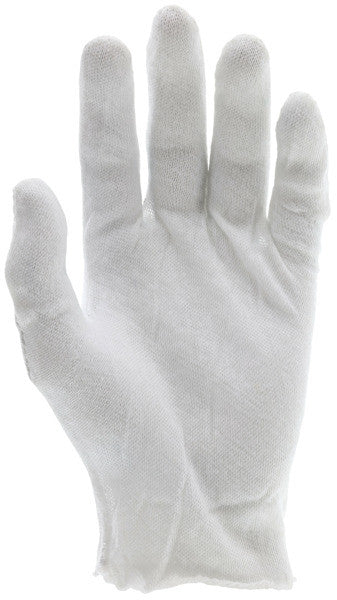 Inspection Gloves, Polyester-Cotton Lisle Blend, Reversible, Unhemmed