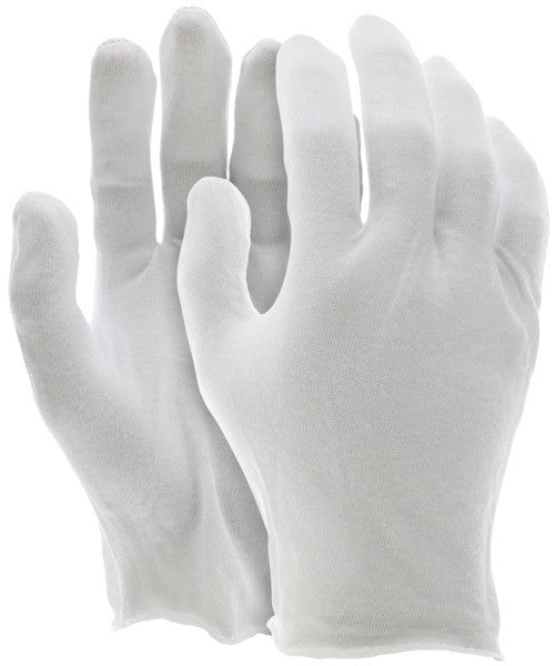Cotton Lisle Inspection Gloves, Reversible, Unhemmed, Straight Thumb