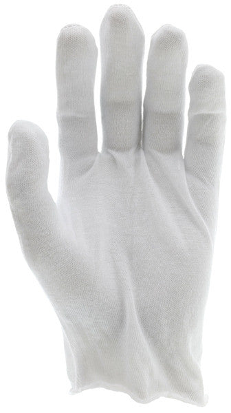 Cotton Lisle Inspection Gloves, Reversible, Unhemmed, Straight Thumb