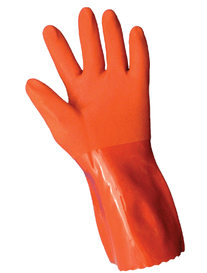 FrogWear® - 8620 - Chemical Handling Gloves - pvc coating - orange