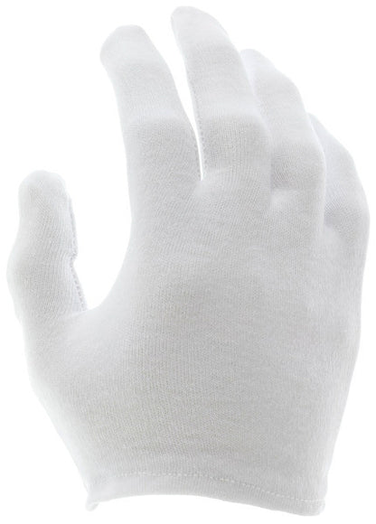 Cotton Lisle Inspection Gloves, Medium Weight, Reversible, Hemmed