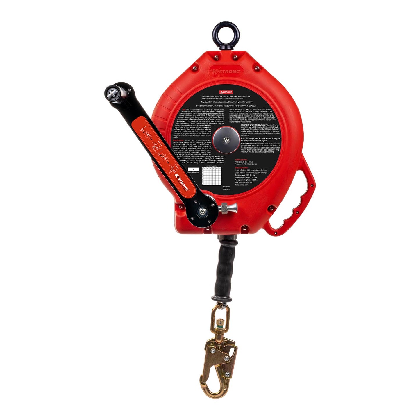 KStrong® BRUTE™ 90 ft. Wire Cable 3-Way Rescue Retrieval SRL-R (ANSI)