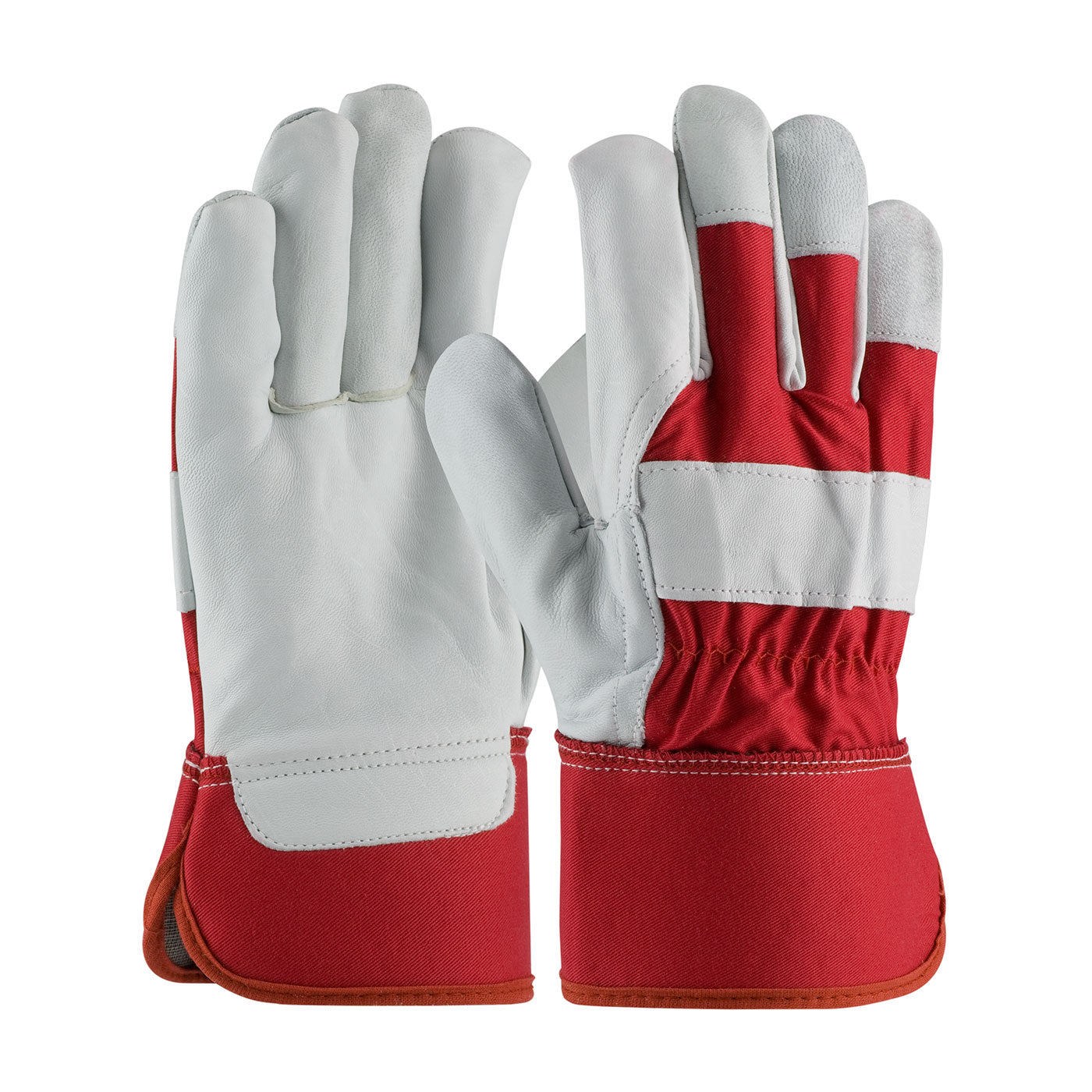 PIP 87-1944 – Premium Top Grain Goatskin Leather Palm Glove with Canvas Back - Rubberized Safety Cuff