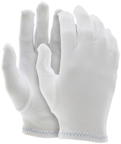 Stretch Nylon Inspector Gloves, Reversible, Fourchette Fingers, Low-Lint