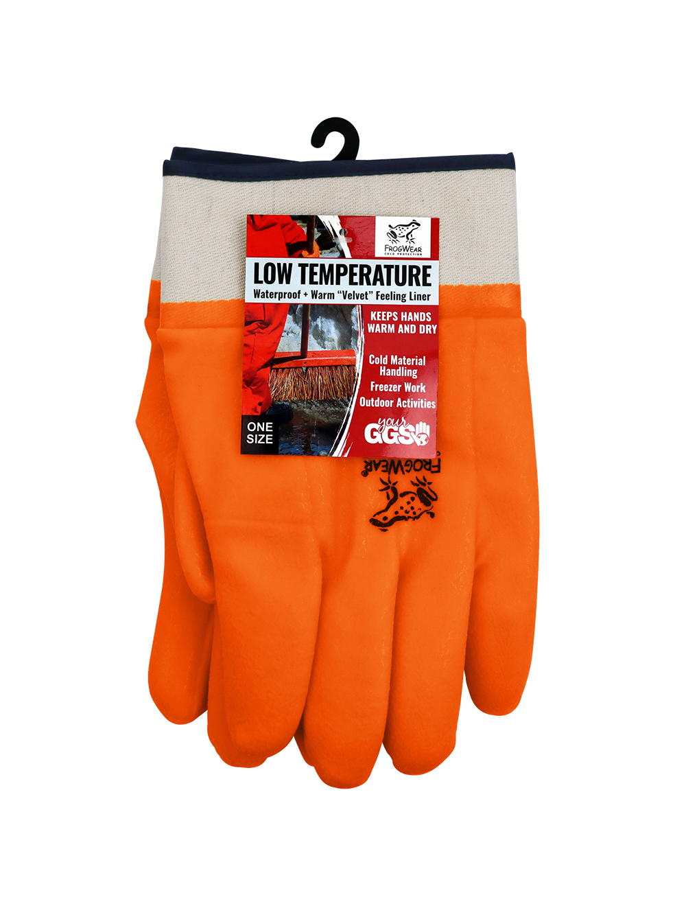 FrogWear® - 880-SC - Chemical Handling Gloves - cut level A3 - orange
