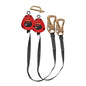 KStrong® BRUTE™ Dual 9 ft. Tie-back SRL with Hi-Abrasion Resistant Webbing, tie-back hooks and dorsal connector (ANSI)