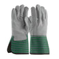 PIP 900-EA – Superior Grade Split Cowhide Leather Palm Glove with Full Leather Back - Rubberized Gauntlet Cuff