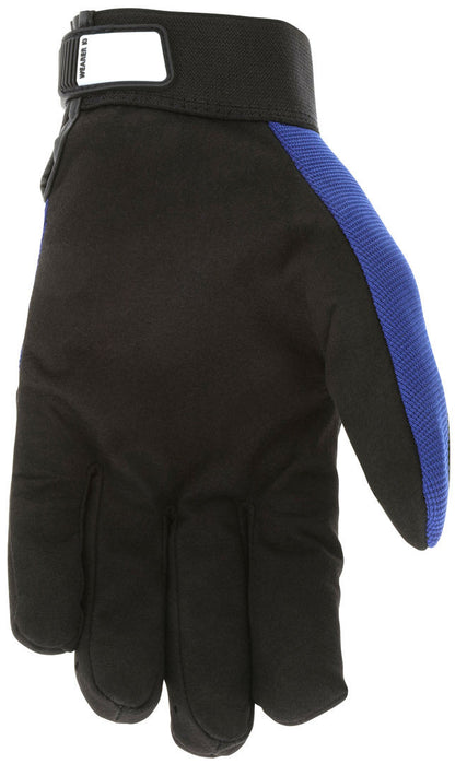 Mechanics Gloves, Clarino Synthetic Leather Palm, Spandex Back, Adjustable Closure