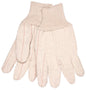 Double Palm Work Gloves, 18 oz Cotton-Polyester Blend, Nap-In, Knit Wrist
