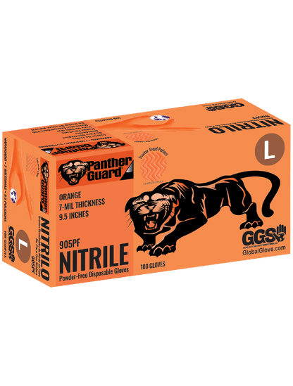 Panther-Guard® - 905PF - Disposable Gloves - nitrile coating - orange
