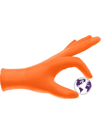 Panther-Guard® - 905PF - Disposable Gloves - nitrile coating - orange