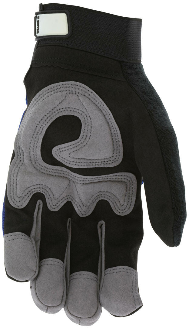 Mechanics Gloves, Synthetic Leather Palm, Padded, Adjustable Closure